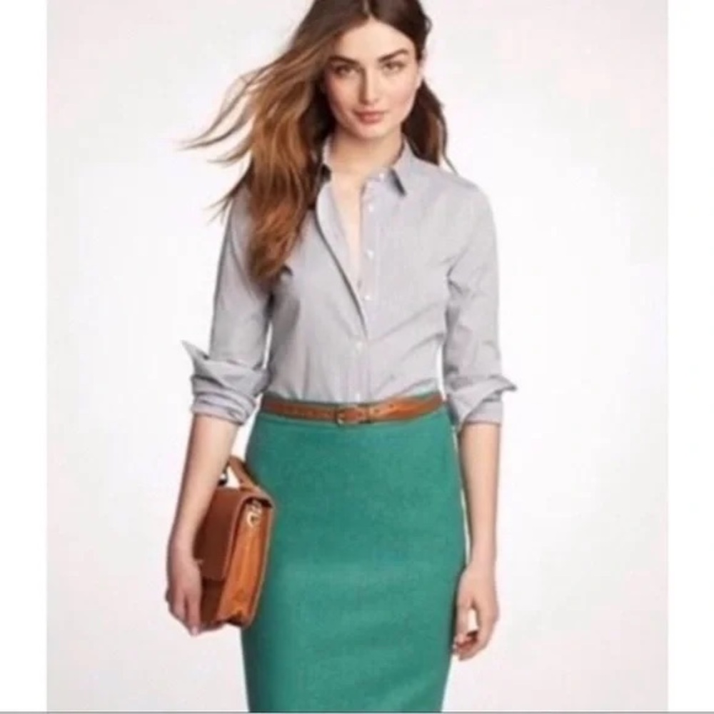 J Crew No 2 pencil skirt in double serge wool